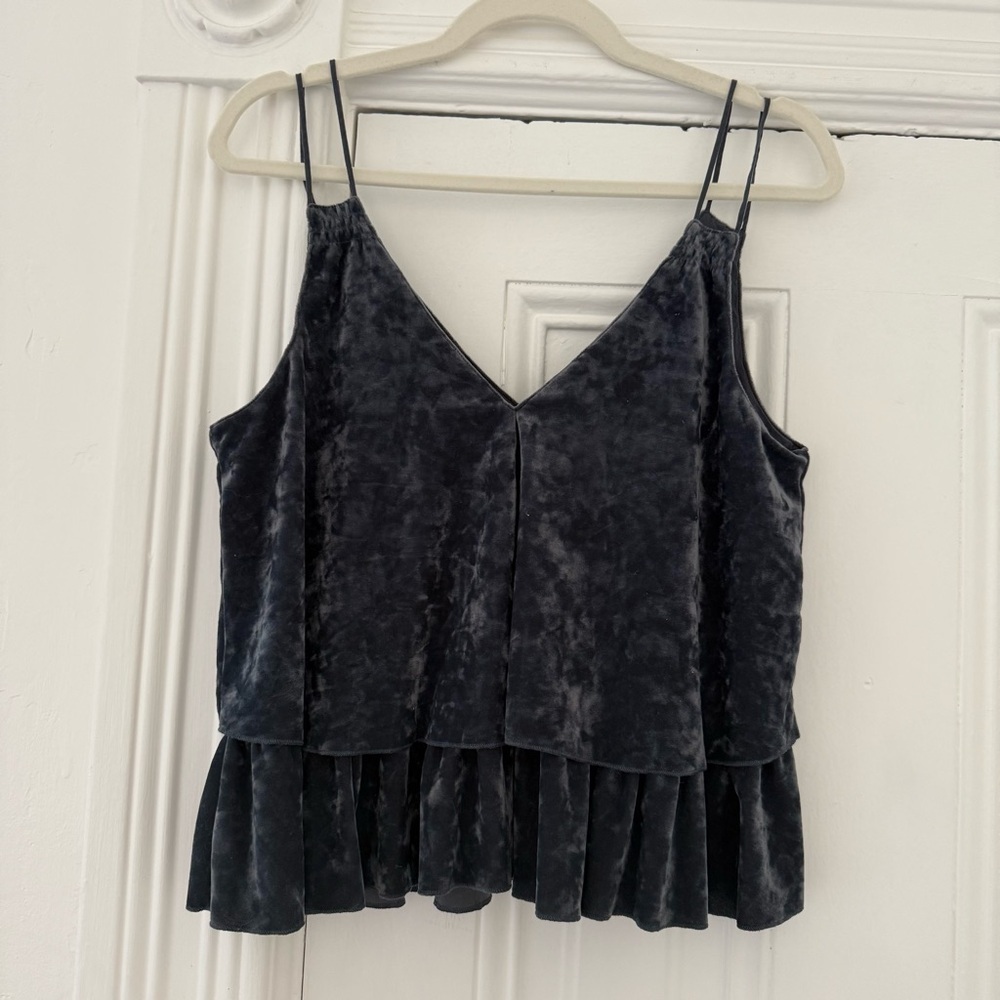 🦊 Aerie Dark Grey Velvet Camisole - Picture 2 of 7